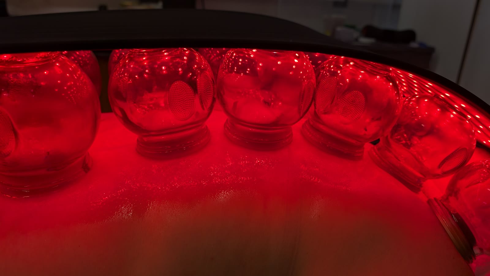 Red light therapy equipment used for a treatment session